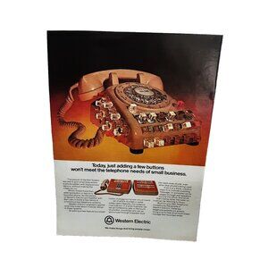 1974 Western Electric Telephone Rotary Push Button Original Print Ad 70s